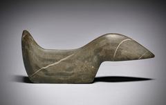 Hopewell culture bird figure made of blackstone from 1500-1000 BC, located in Walters Art Museum