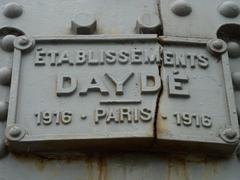 Daydé constructor plaque on lift bridge in La Seyne-sur-Mer