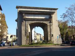 Arco di Porta Romana in piazza Medaglie d'Oro, Milan, viewed from the city center side