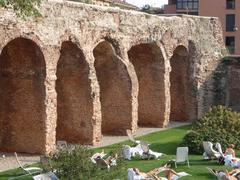 Milano Porta Romana Spanish walls view from a modern wellness center garden