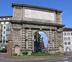 Porta Romana in Milan viewed from Corso Lodi