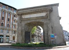 Porta Romana in Milan viewed from via Angelo Filippetti