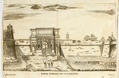 Porta Romana with its Spanish bastions, Milan, by Carlo Torre, 1714