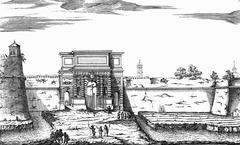 Porta Romana gate and Spanish walls, Milan 1674