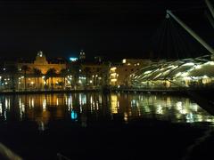 Expo area in Genoa at night