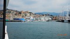 Genova port panoramic view