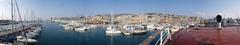 Scenic view of Genoa, Italy from an elevated perspective