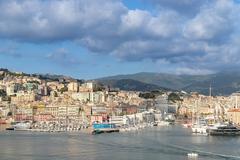 Clouds over the Port of Genoa