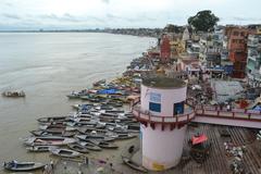 View of Varanasi city from the rooftop of Observatory of Man Singh