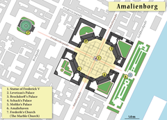 Map of the Amalienborg Palace