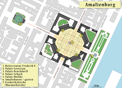 Map of Amalienborg Palace, German