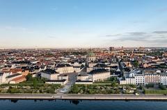 Amalienborg Palace in Copenhagen on a clear day