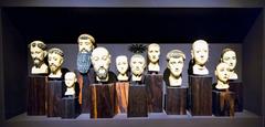 17th and 18th-century ivory-carved heads of saints at Ayala Museum