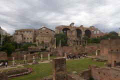 Trajan's Forum in Rome with ancient ruins and columns