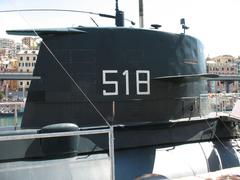 Nazario Sauro S 518 submarine docked at Porto Antico in Genoa