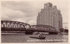 1930s Shanghai Broadway Mansions and Garden Bridge