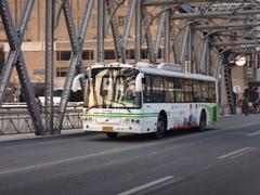 Shanghai Bus Route 145 on Waibadu Bridge