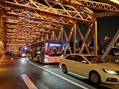 Shanghai Bus Route 55 on Waibudu Bridge