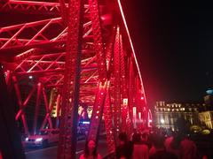 Waibaidu Bridge night view during China's National Day 2019