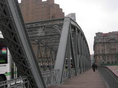 Sidewalk of the Waibaidu Bridge in Shanghai, China