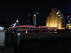 Waibaidu Bridge at night