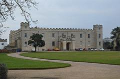 Syon House front view with lush green lawn