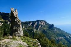 Amalfi Coast scenic view with cliffs and Mediterranean Sea