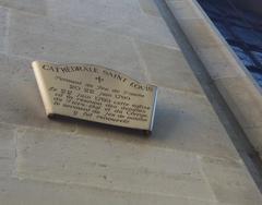 A plaque on the west wall of Saint Louis Cathedral