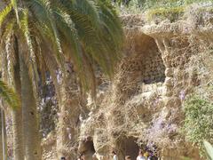 Park Guell entrance with colorful ceramic dragon fountain