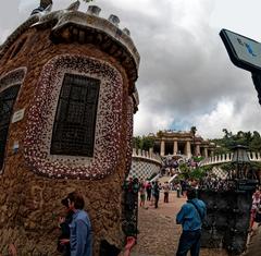 Parc Güell entrance in Barcelona on Carrer d'Olot