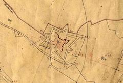 Historical cadastral map of Mont Alban fort 1872