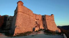 Fort of Mont Alban east face sunrise