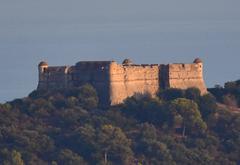 Sunny Western Face of Fort du Mont Alban in Alpes-Maritimes, France