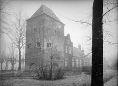 Exterior of a restored historic building in Veenwouden, Netherlands