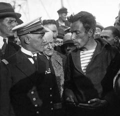 French sailor Alain Gerbault arriving at Le Havre in 1929