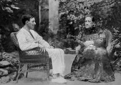 Alain Gerbault visiting Queen Marau of Tahiti