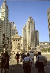 Aerial view of downtown Chicago in 1998