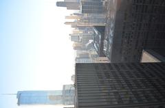 Trump Tower and John Hancock buildings in Chicago skyline