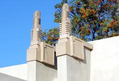 Architectural detail of Hollyhock House designed by Frank Lloyd Wright