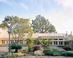 Hollyhock House exterior designed by Frank Lloyd Wright in East Hollywood, Los Angeles