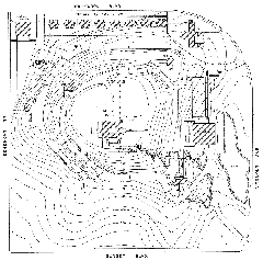 Proposed site plan of Hollyhock House and Olive Hill Estate in 1919