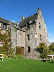 Aberdour Castle east wing with sundial