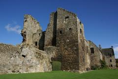 Aberdour Castle tower house from south west