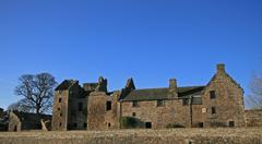 Aberdour Castle south face from terraced gardens