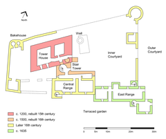 Ground floor plan of Aberdour Castle