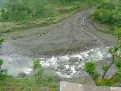 Jhelum River flowing through Benihal Valley in Kashmir