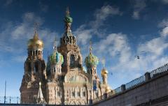 Reflection of Church of the Savior on Blood in water