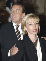 German Chancellor Gerhard Schroeder and his wife Doris Schroeder-Koepf at St. Isaac's Cathedral in St. Petersburg