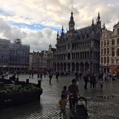 Grand Place in Brussels during evening