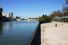 Guadalquivir River and San Telmo Bridge in Seville